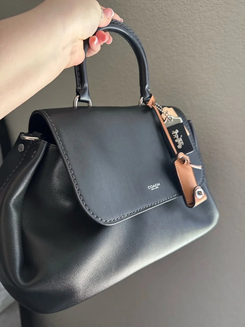 COACH Slouchy Rogue 🖤💀 black/silver overseas exclusive. - Picture 2 of 10